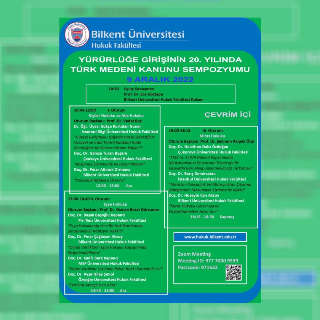 Yürürlüğe Gi̇ri̇şi̇ni̇n 20. Yılında Türk Medeni̇ Kanunu Sempozyumu