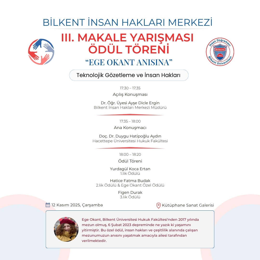 Bilkent İnsan Hakları Merkezi – III. Makale Yarışması Ödül Töreni!